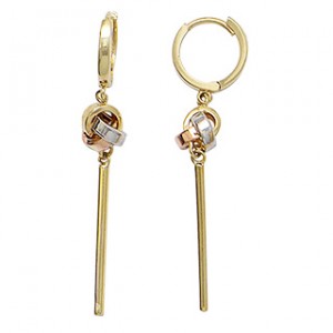 Gold earrings 10kt, 45mm GO8